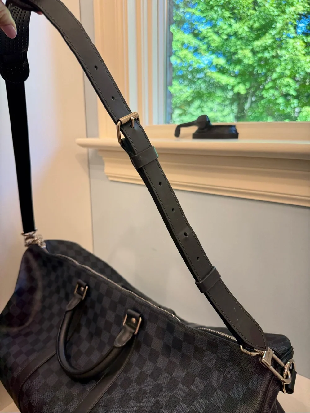 Louis Vuitton Keepall Bandoulière 55 Damier Graphite Bag Made in France